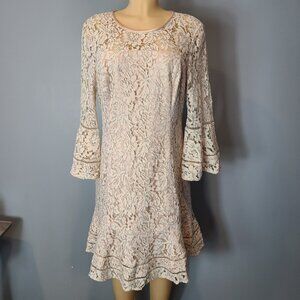 Elegant Cream Lace Dress